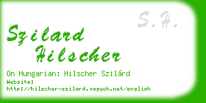 szilard hilscher business card